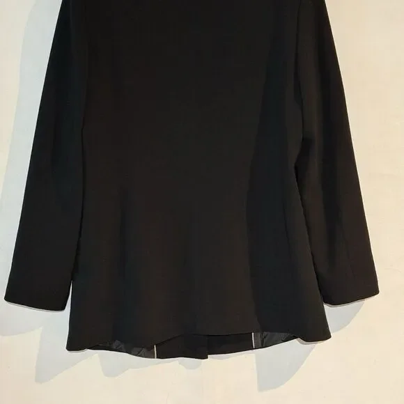 Vince Camuto Black Blazer Women Size 12 One Button Lined Career Jacket - Picture 8 of 16